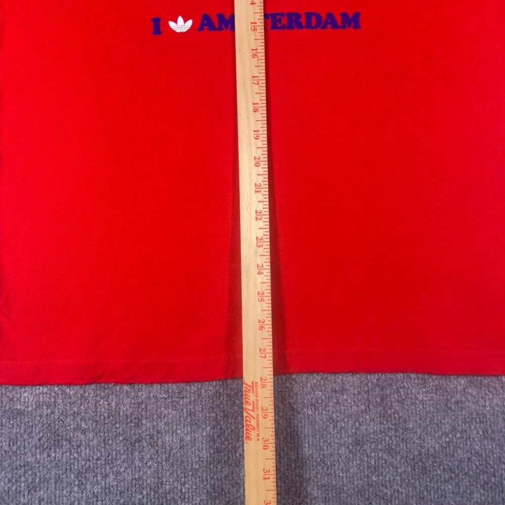 Vintage Authentic Adidas Originals Amsterdam Tee Red Windmill Graphic 2006 M NWT